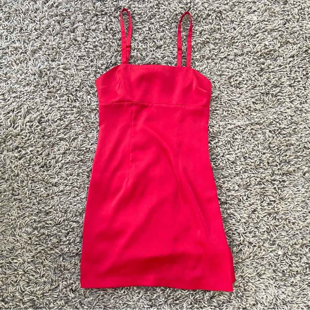 Urban Outfitters red satin mini dress
